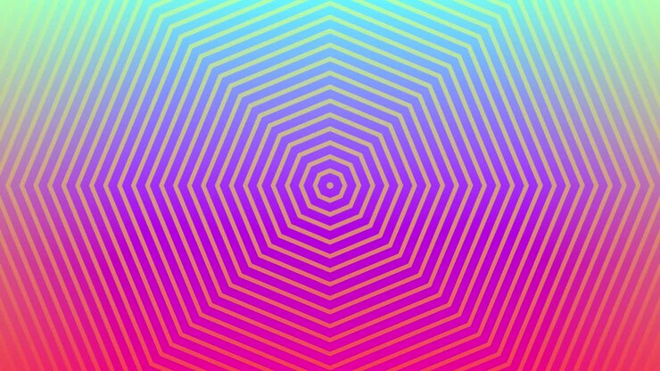 Hexagon wave lines and gradient background with text box