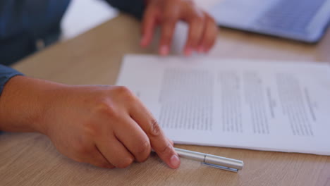 businessman, hands and writing signature