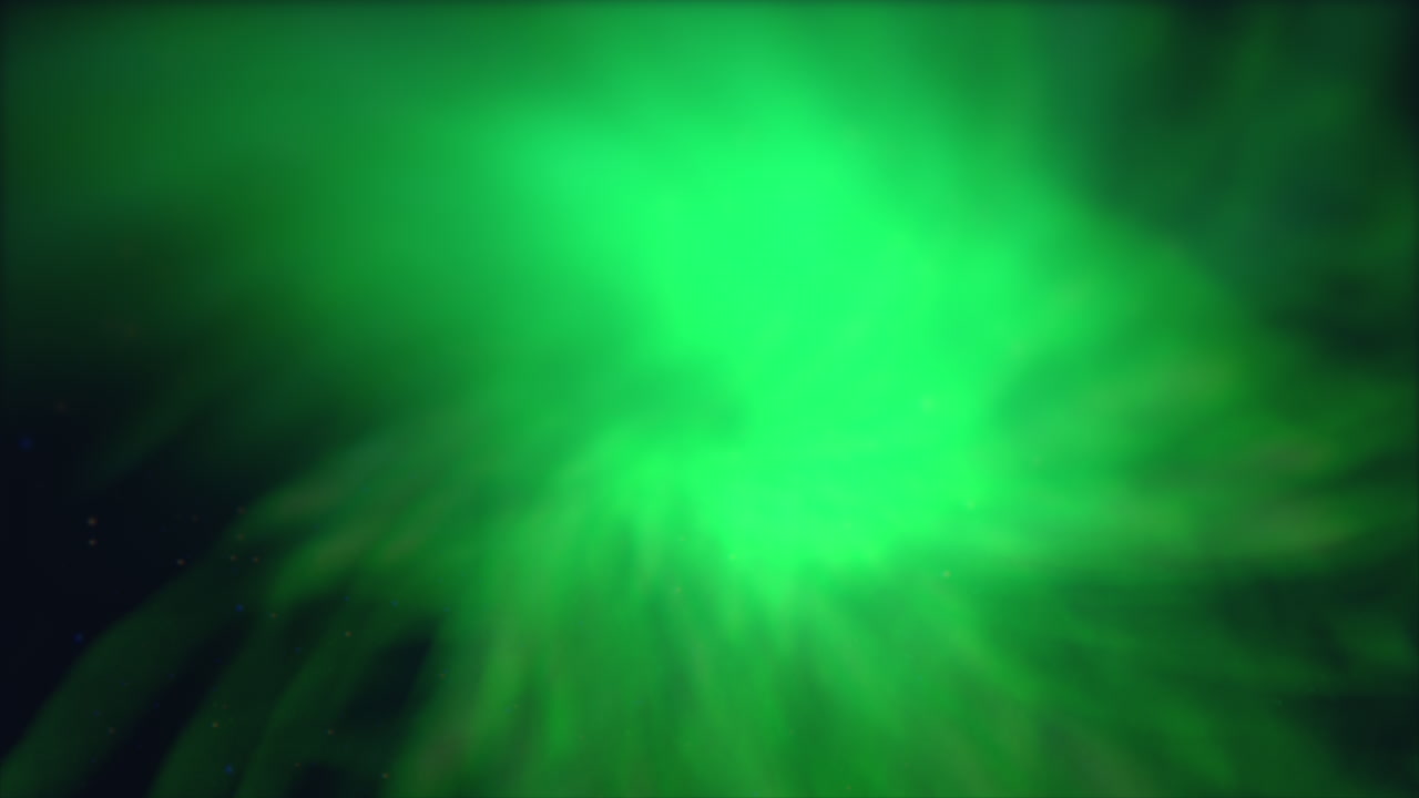 luz verde giratoria en movimiento contra un fondo oscuro