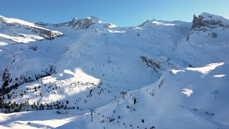 skiing on hintertux glacier in mayrhofen austrian alps