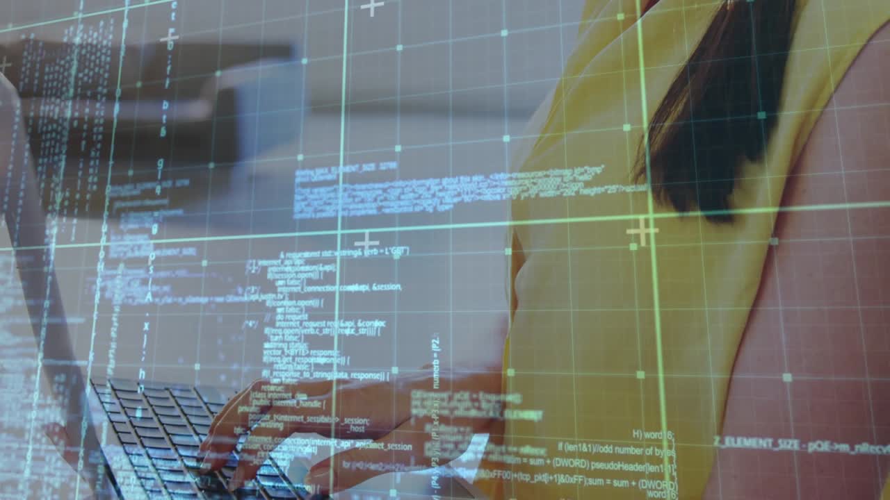 Animation af finansiel databehandling over aktier