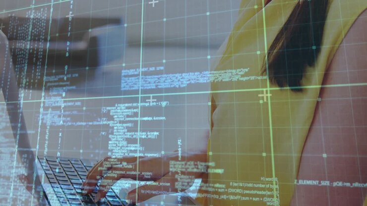Animation af finansiel databehandling over aktier