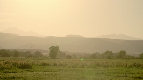 pan across lagerman reservoir near boulder, colorado, usa