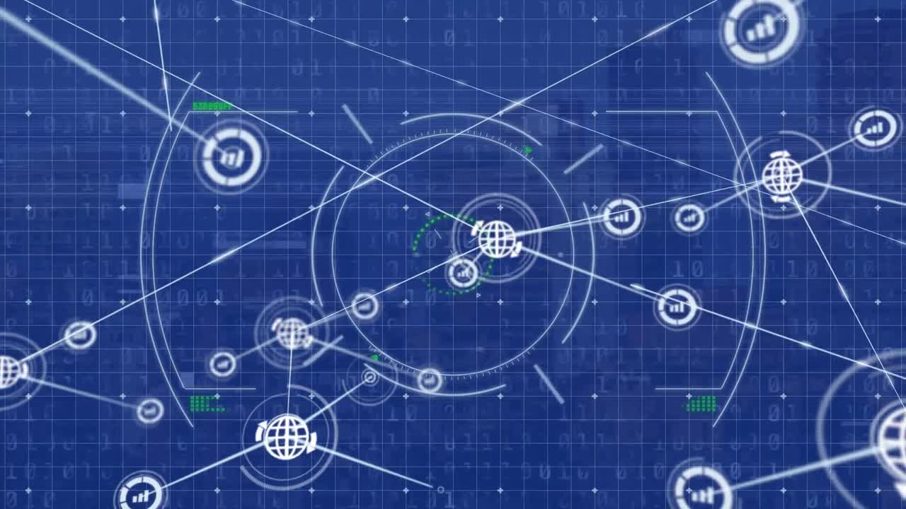 Animation network profiles and network of profile icons