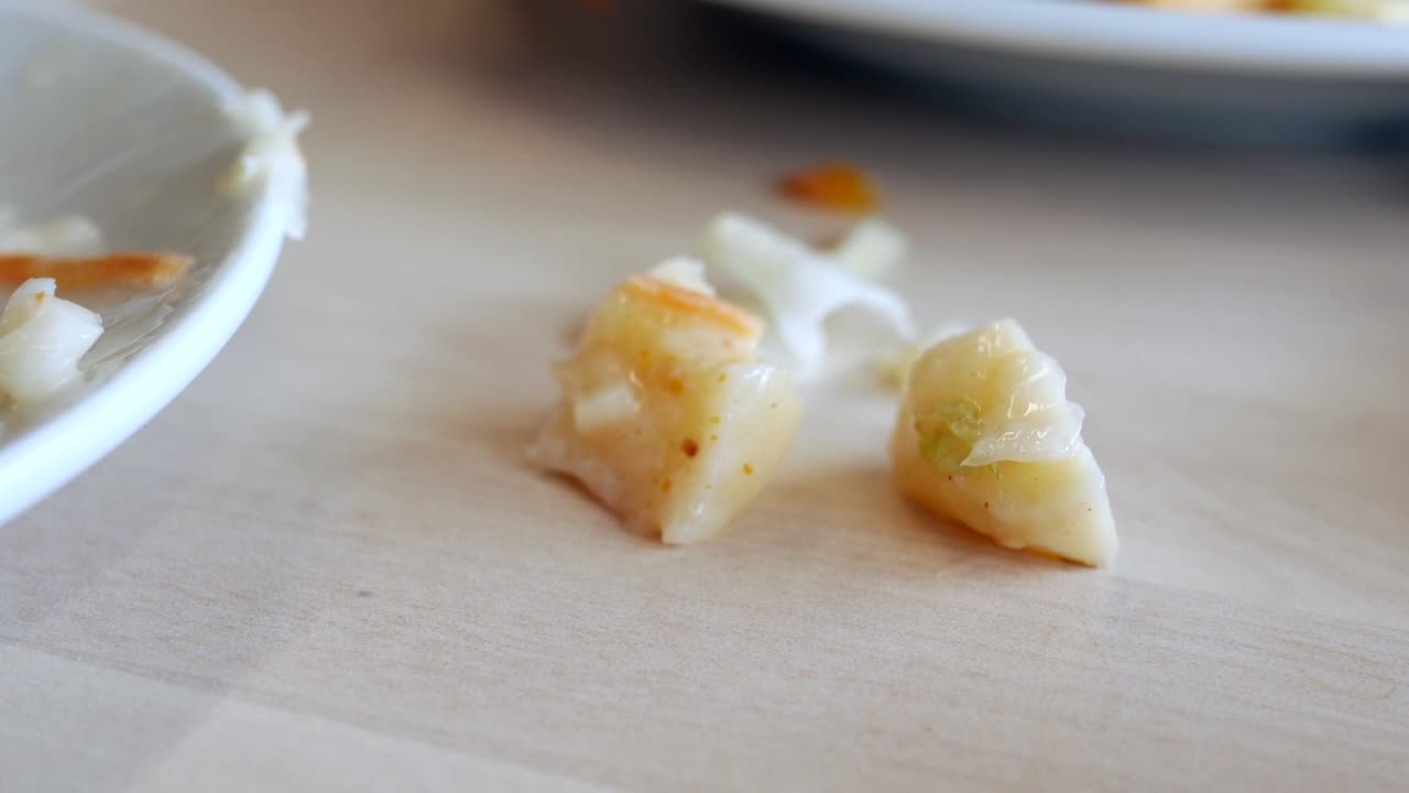 Leftover Potatoes on Table