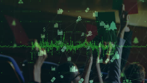 Animation-Der-Datenverarbeitung-über-Verschiedene-Geschäftsleute-Bei-Treffen