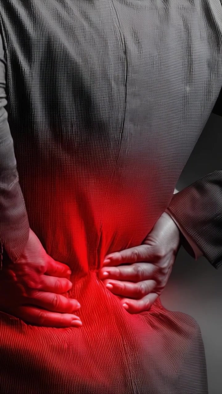 A Striking Representation of Back Pain: The Gripping Contraction of Muscles and Tension Captured in Stunning Visuals, Highlighting Discomfort and Struggle in the Human Form