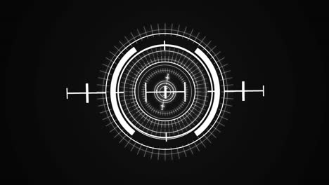 futuristic hud target with computer data screen tech title and background business intro screensaver