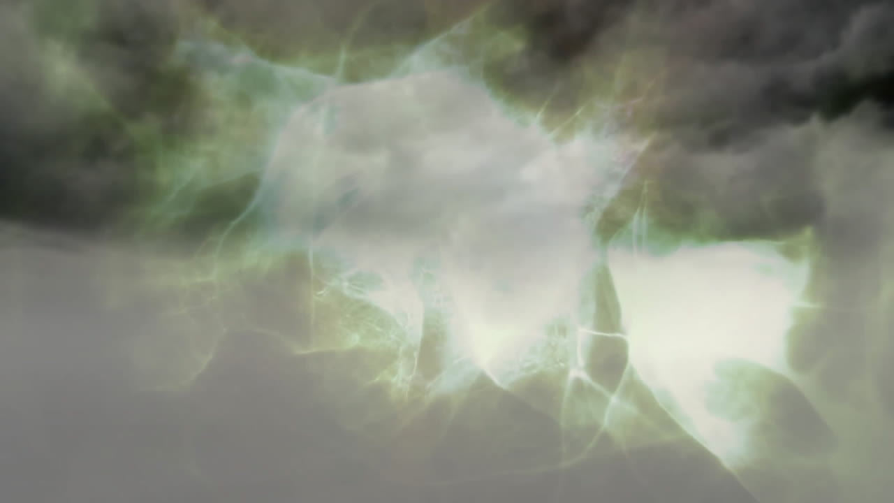 Animation of swirling clouds and light patterns creating mystical atmosphere