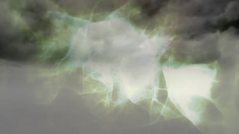 animation of swirling clouds and light patterns creating mystical atmosphere