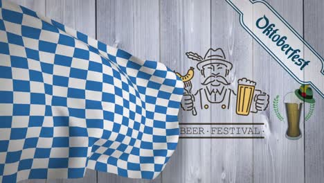 digitally generated of oktoberfest flag waving