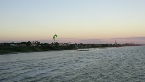 kite surfing on corpus christi bay in texas