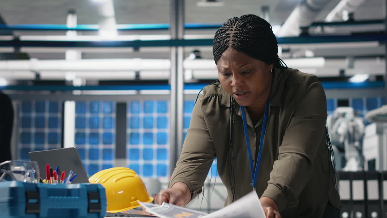 Engineers working at a factory