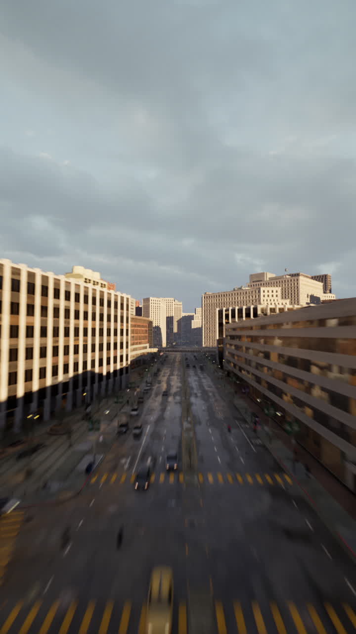 vista de la ciudad en un día nublado