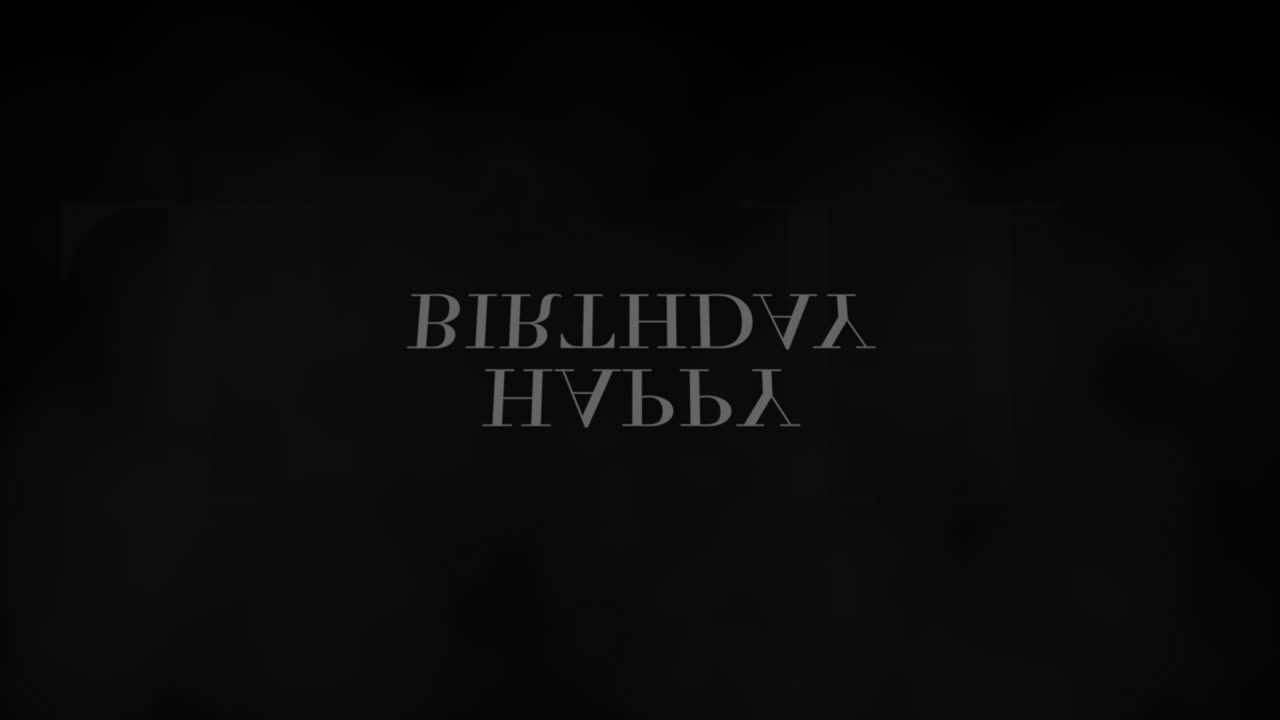 tarjeta de cumpleaños vibrante con fondo negro en negrita