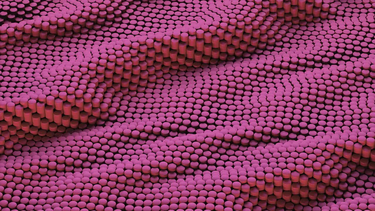 bucle de cilindro ondulado de colores