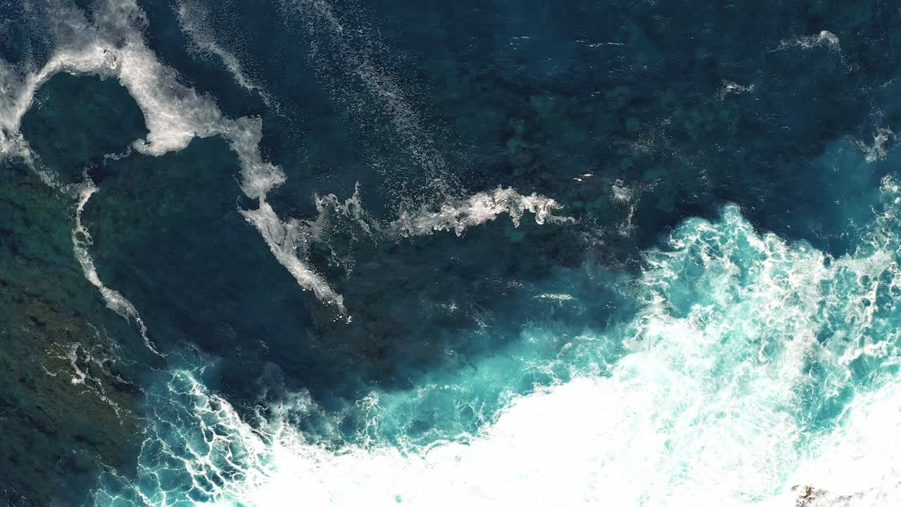Drone shot of the wild coast of Lanzarote