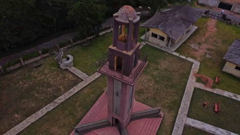 jib up of bowers tower, a historical landmark at the top of the oke are hill in ibadan, nigeria
