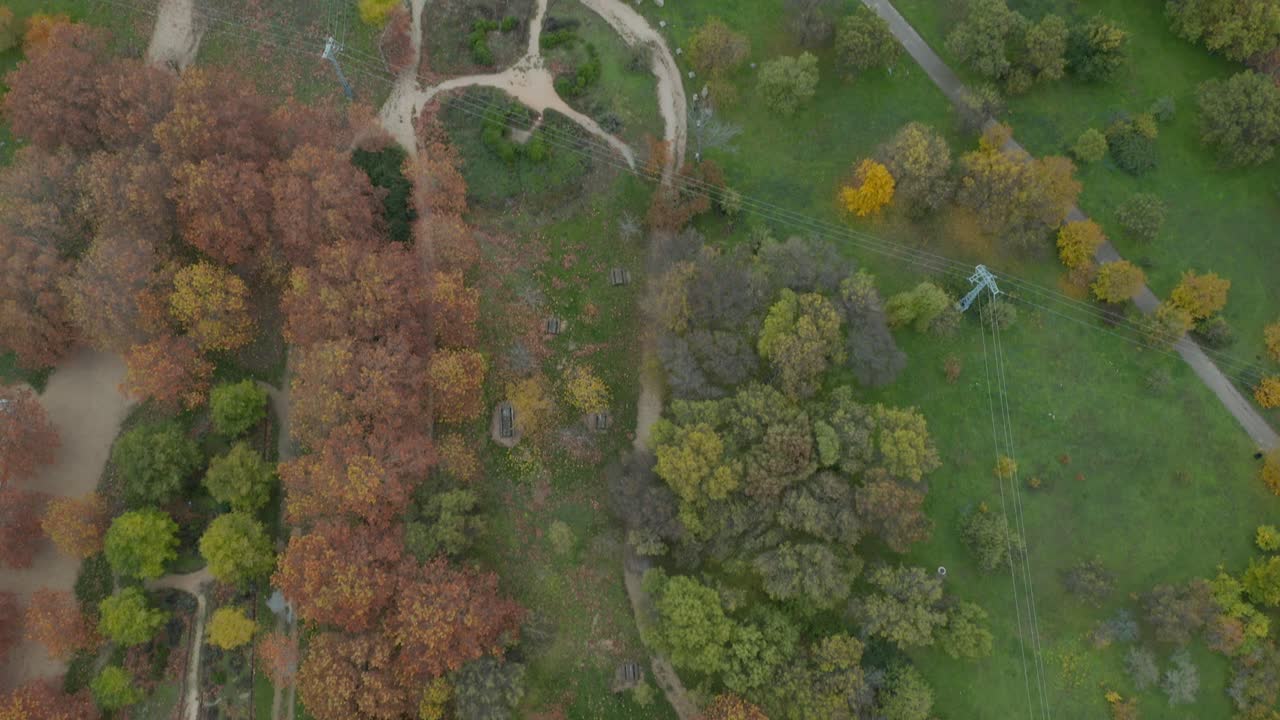 스페인 산 로렌조 데 엘 에스코리알 수도원의 공중 영상