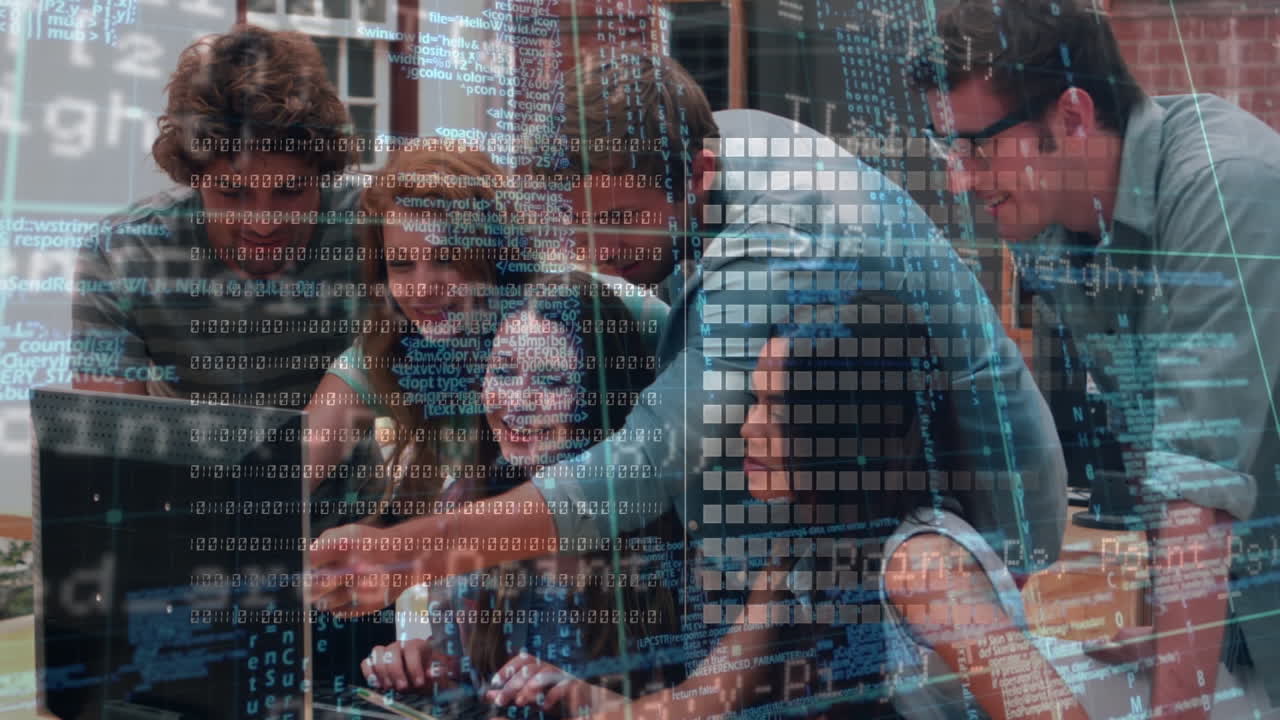 animación del procesamiento de datos en diversos estudiantes usando computadora