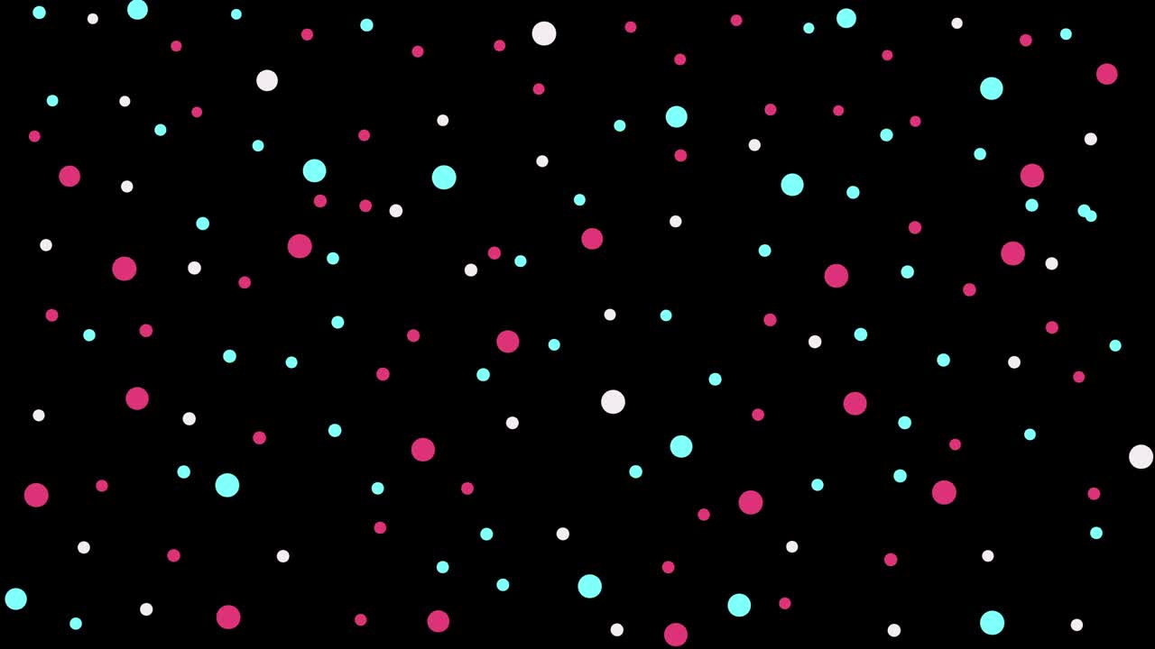 animazione di punti distorti multicolori che si muovono in un ciclo senza cuciture su sfondo nero