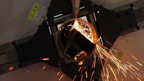 CNC-Laser-cutting-of-metal,-modern-industrial-technology.