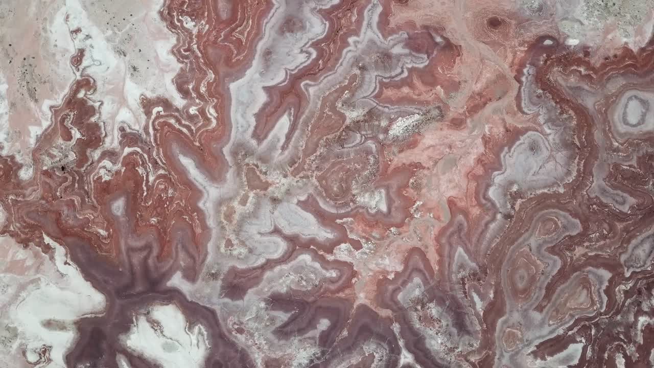 화성 표면과 유사한 행성 지구의 자연 경이, 추상적 하향식 공중 전망