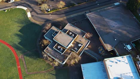 aerial view of a school campus