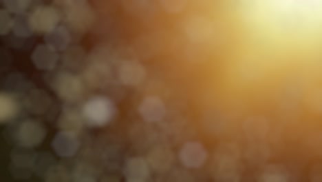 fondo de movimiento abstracto partículas de oro brillantes. partículas relucientes brillantes con bokeh. fondo de año nuevo y navidad. animación de video de bucle 4k sin costuras