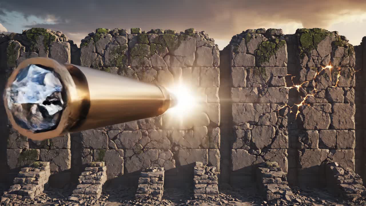 Stone Wall Explosion