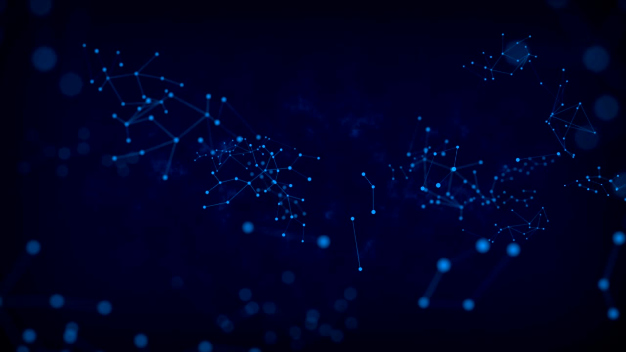 4k círculo de puntos de fondo abstracto con conexión para la red futurista concepto de conexión cibernética con oscuro y grano procesado