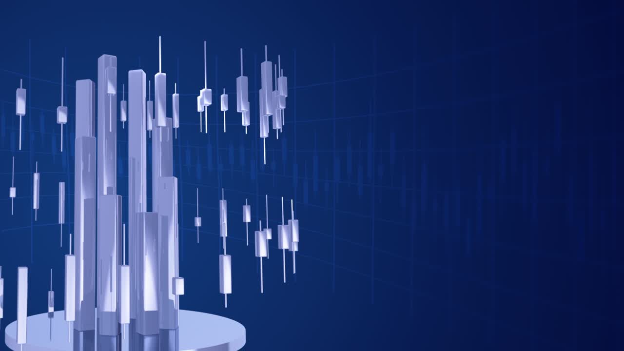 Business background, financial diagram with stock market chart, loop ...