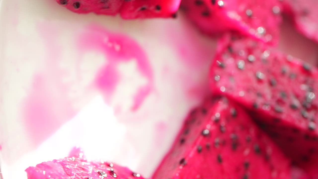 Dragon Fruit with a Fork