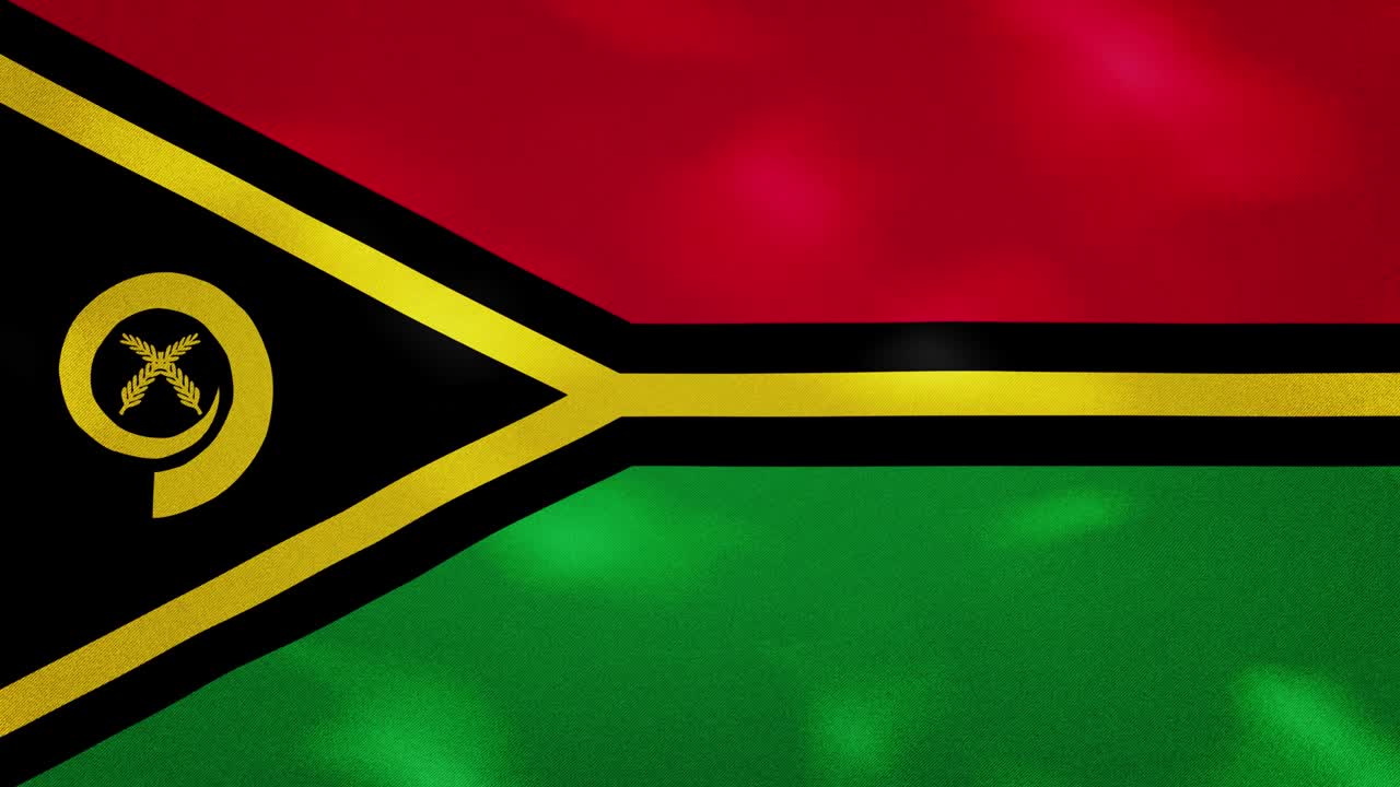 la densa tela de la bandera de vanuatu se agita, el bucle de fondo