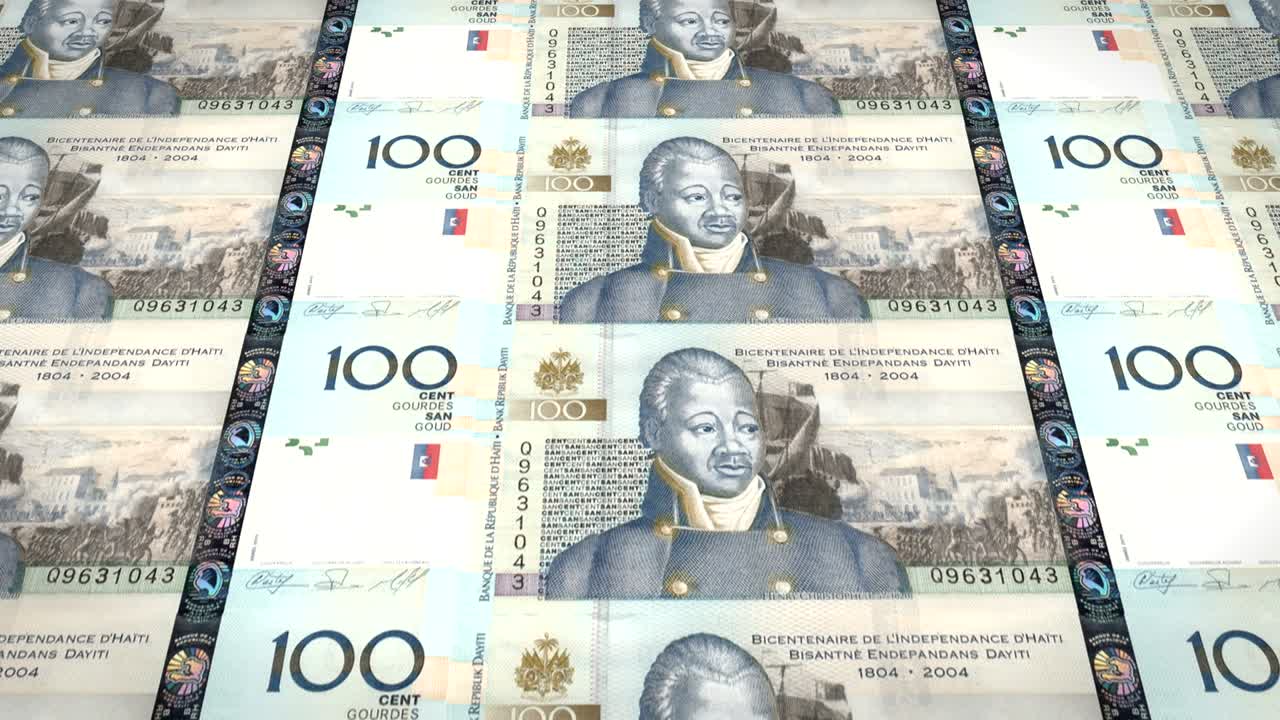100 하이티 gourdes의 지폐, 현금, 루프