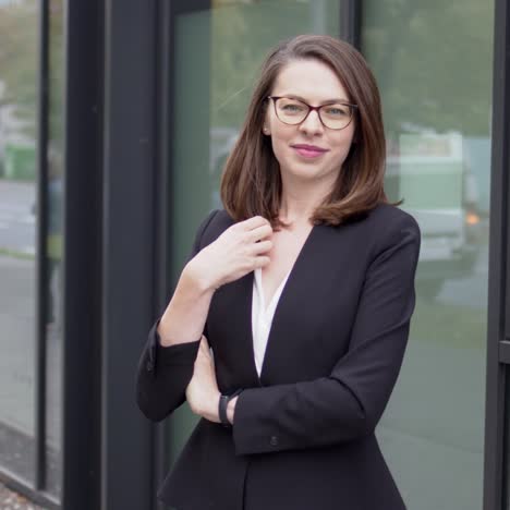 portrait of a beautiful confident female executive  looking into the camera