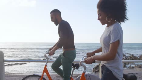 couple interacting with each other while cycling 4k