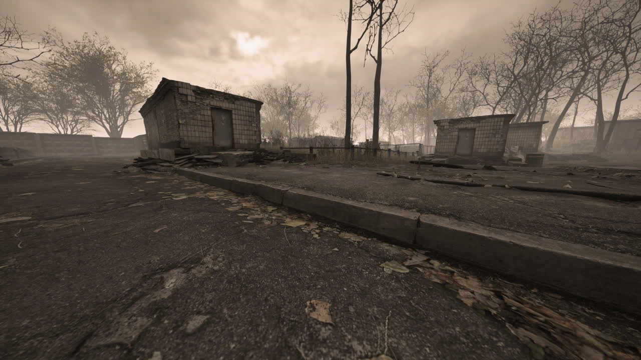 vista de la ciudad de pripyat de la zona de exclusión cerca de la central nuclear de chernobyl