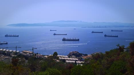 Boats-anchored-in-Mediterranean-Sea