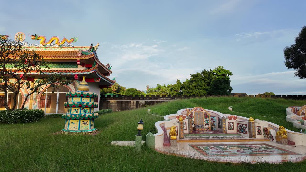 Chinese graves temple buddhist religion pagoda Koh Samui Thailand island