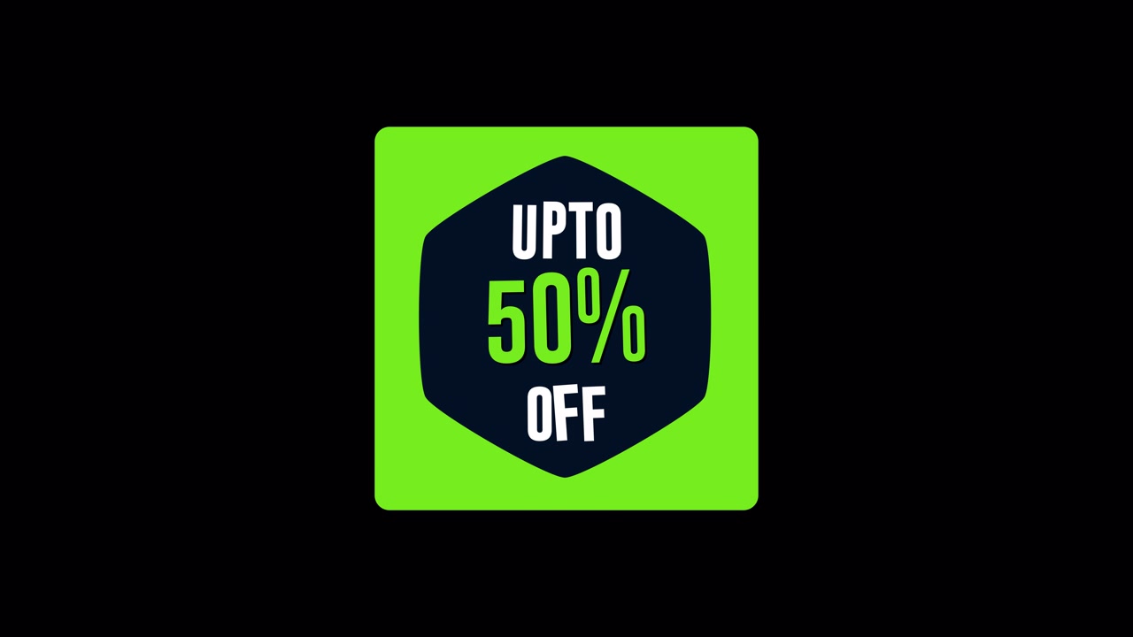 Animated Big Sale Promotion Graphic with Fifty Percent Off Discount