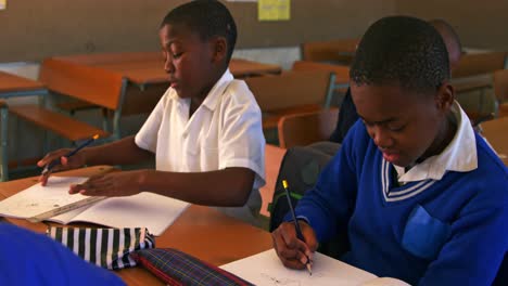 schoolchildren in a lesson at a township school 4k