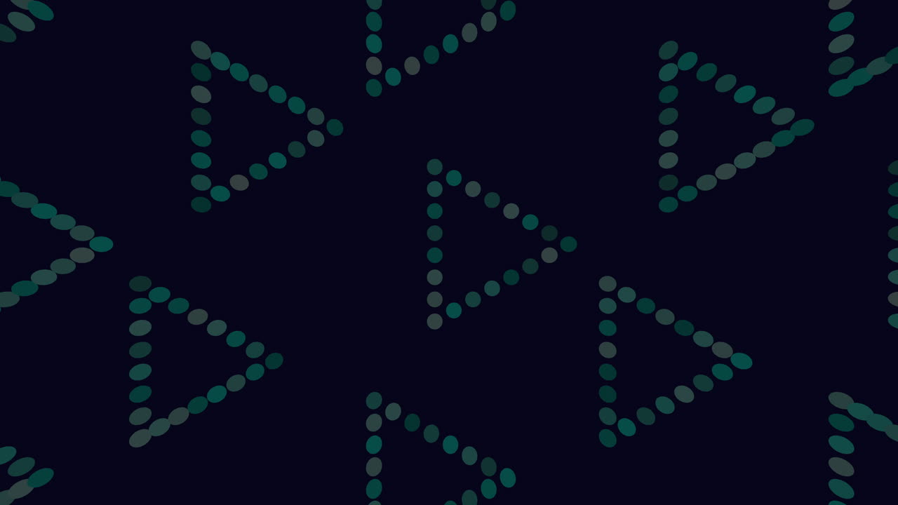 patrón de triángulos con puntos de neón en degradado azul