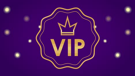 vip golden frame luxury animation