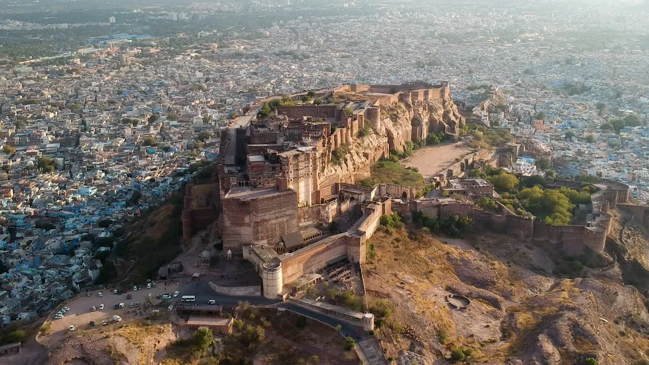antena del fuerte de mehrangarh en jodhpur, rajasthan, india