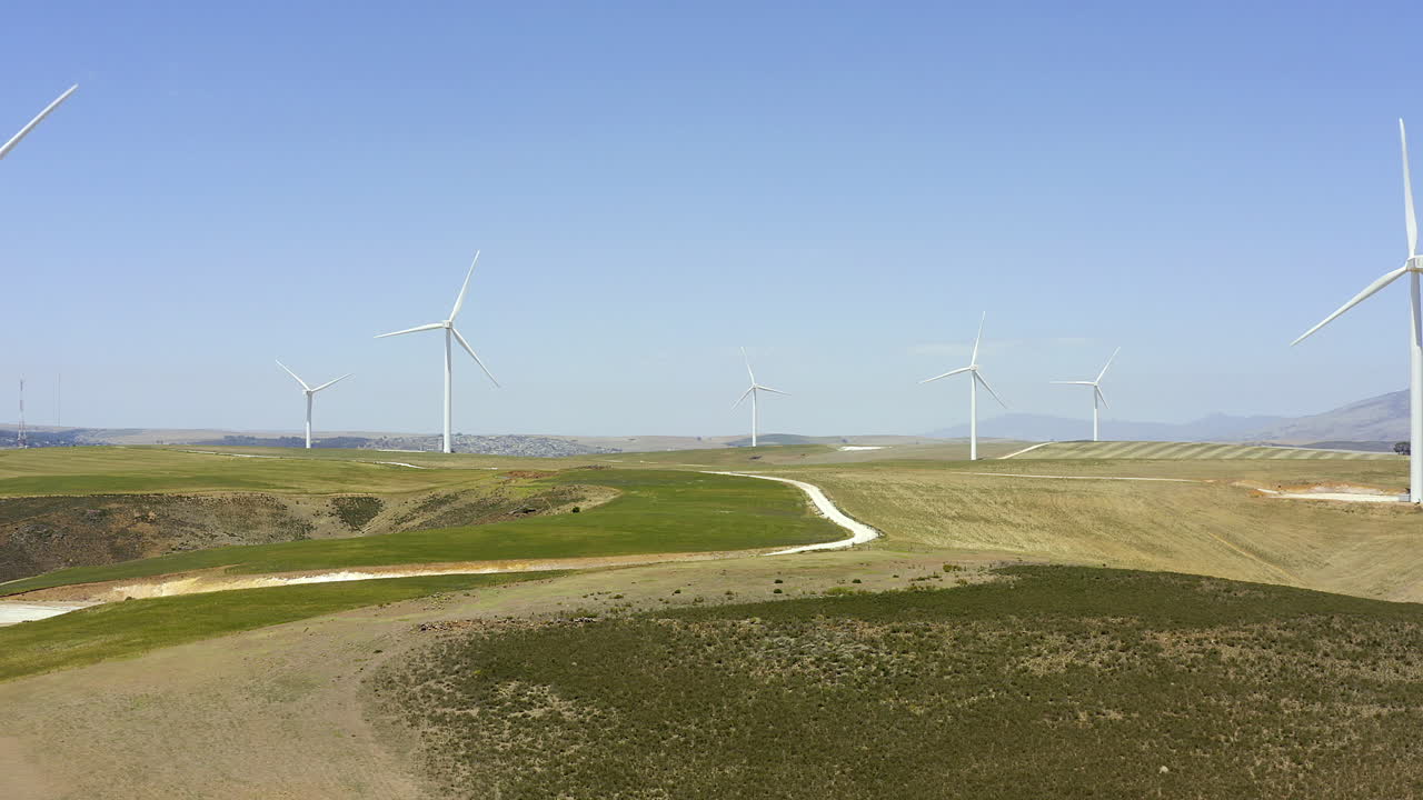 Wind Farm on Rolling Hills