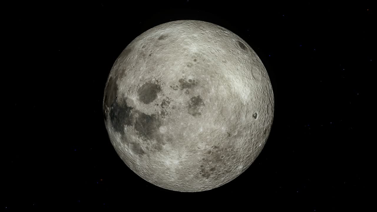 3d rendering of realistic full moon with star background, Elements of these images furnished by NASA.