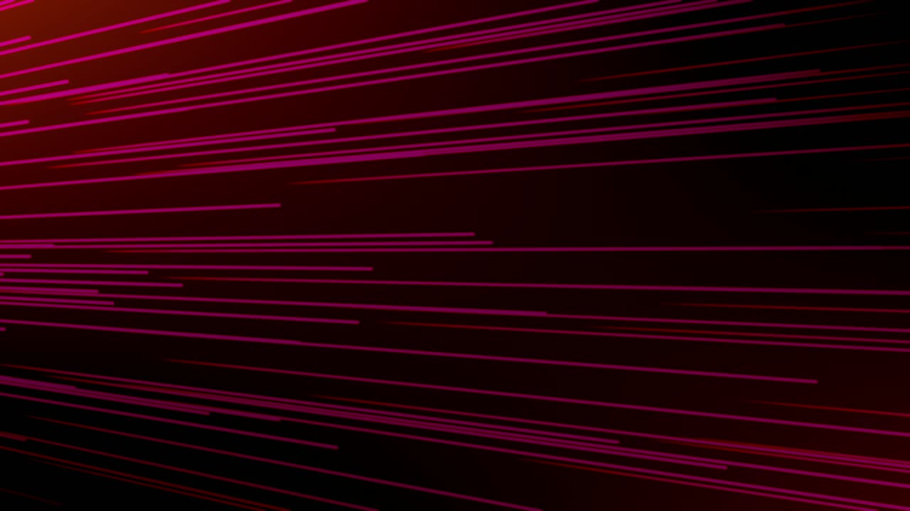 Animazione di linee di particelle rosse luminose che si muovono orizzontalmente su uno sfondo sfumato