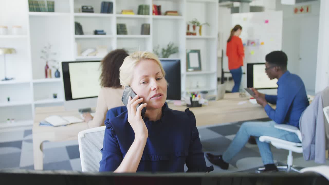 Business woman talking on the phone