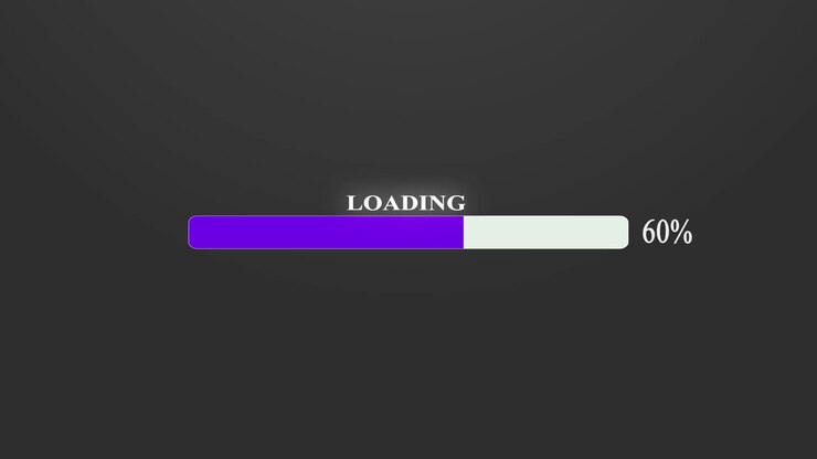 Animation of Futuristic Loading Transfer Download 0-100